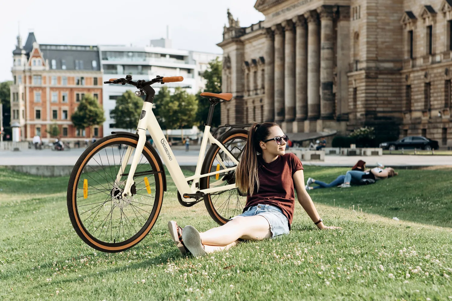 SachsenRad C3V Roma II City E-Bike weiß Riemen KI 16 kg