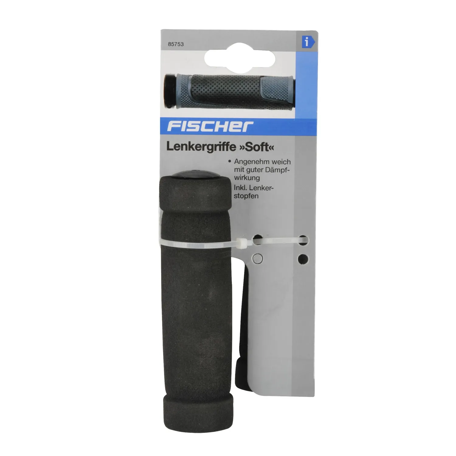 Fischer Fahrradgriffe Soft 85753 schwarz weich 2er-Set