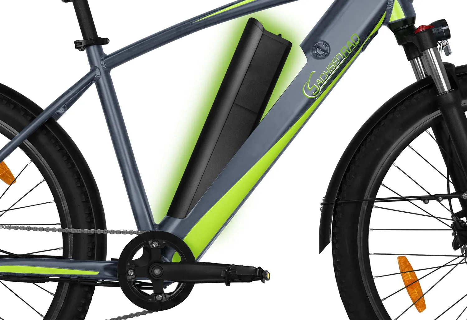 SachsenRad R8 Flex III E-Mountainbike schwarz gebraucht-neuwertig 9-Gang