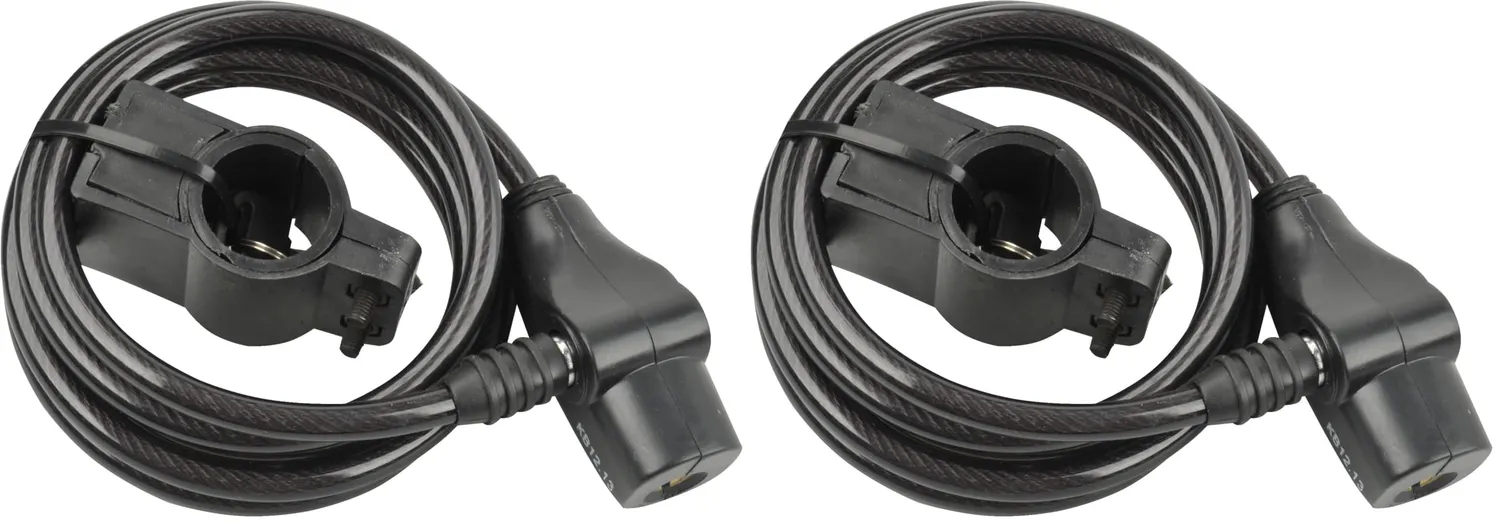 FISCHER Spiralschloss 180 cm 8 mm schwarz Halter