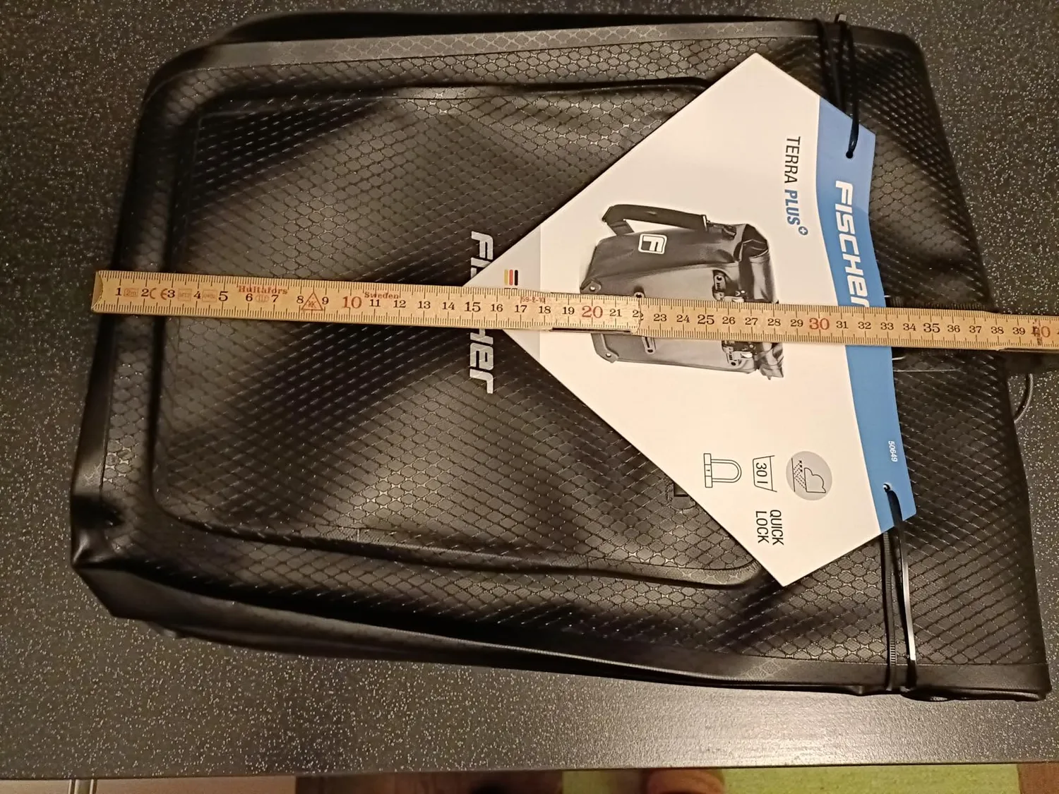 Fischer Plus Terra Gepäckträgertasche 30L schwarz M
