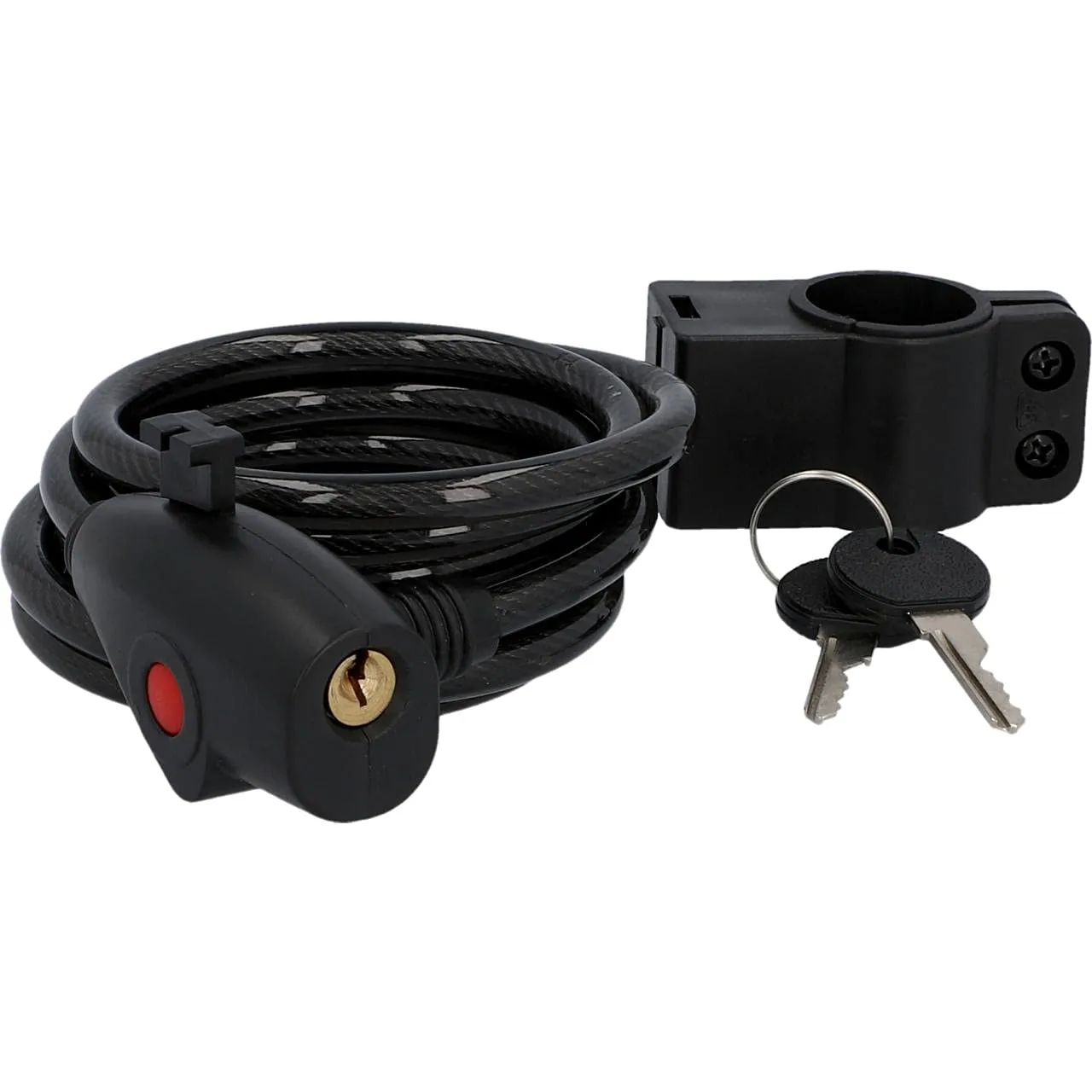 FISCHER Spiralschloss 180 cm 8 mm schwarz Halter