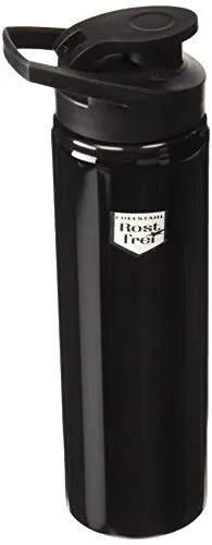 Fischer Trinkflasche Edelstahl 750 ml schwarz große Öffnung