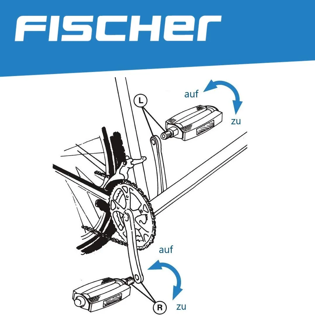 Fischer Kinder Pedale 9/16 Kunststoff Antirutsch schwarz