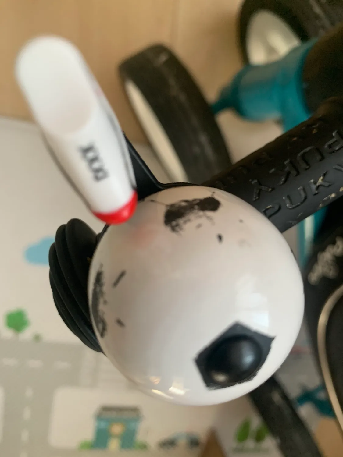 Fischer 85806 Fahrradglocke Fußball bunt