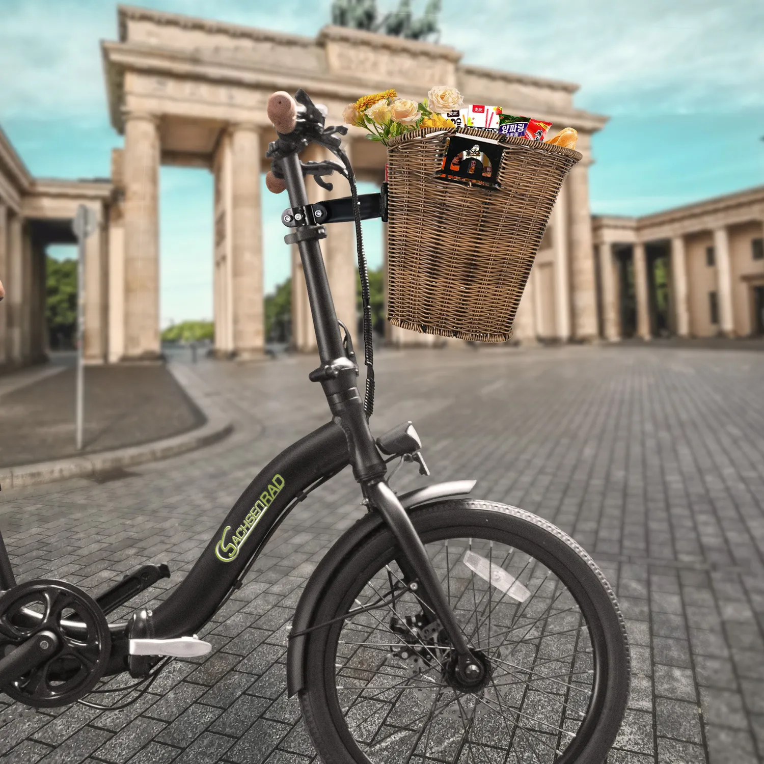 SachsenRad Lenkerkorb mit Tragegriff Fahrradkorb wasserabweisend