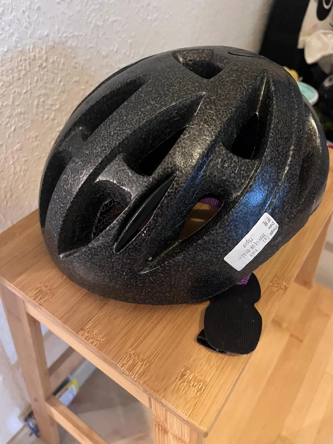 fischer Kinder Fahrradhelm Weiß Orchidee mit LED