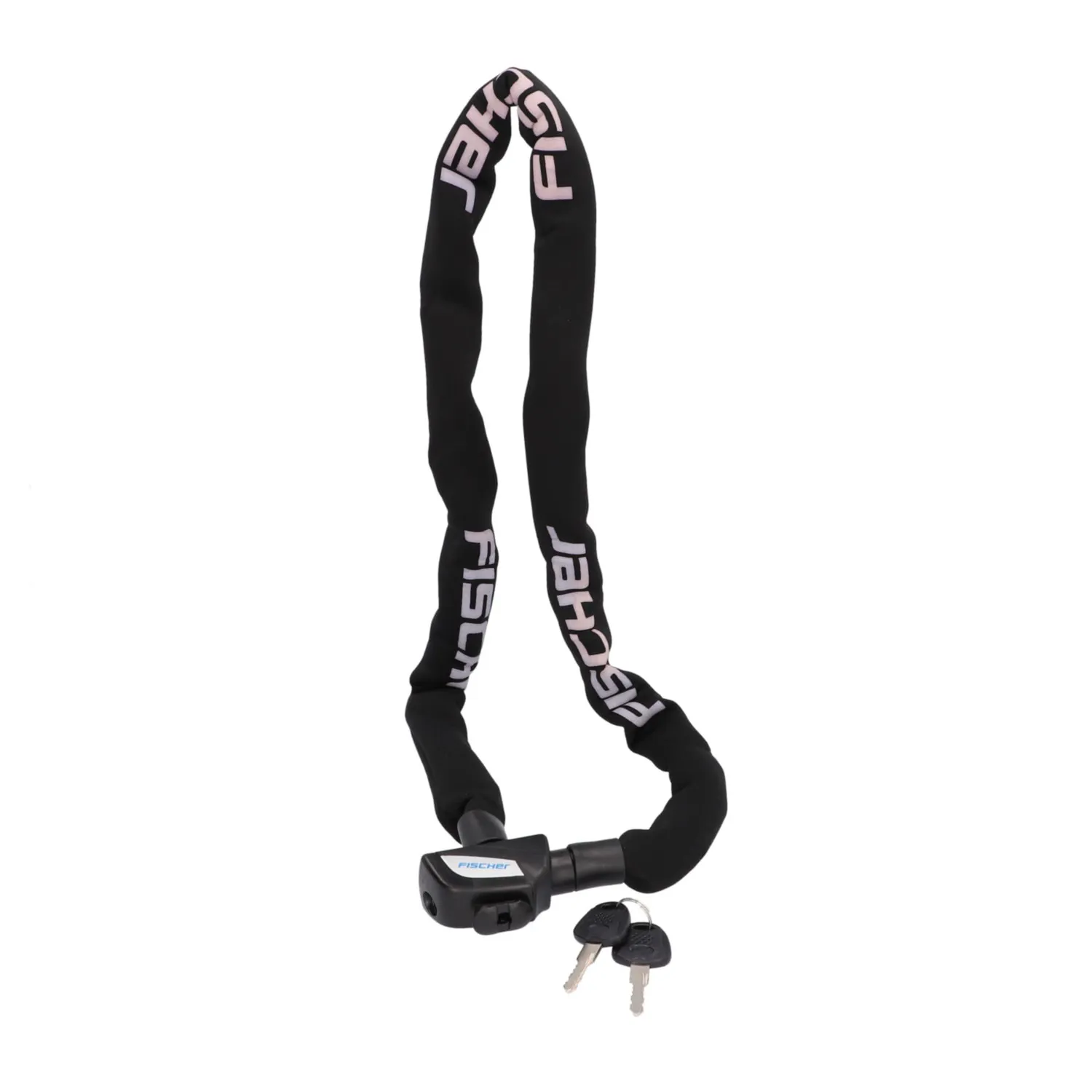Fischer Kettenschloss Neopren Fahrradschloss 130 cm Schwarz