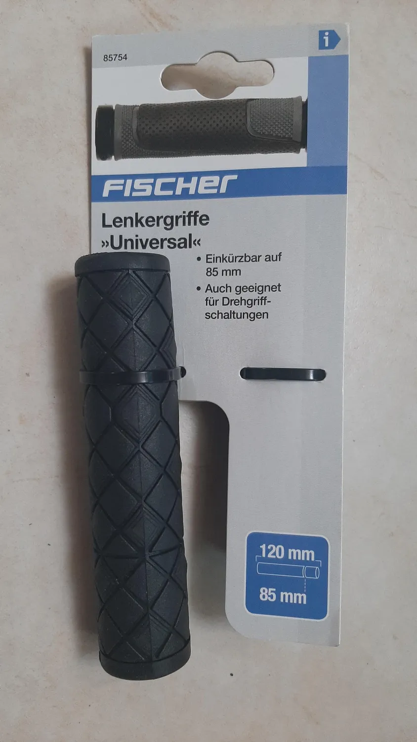 Fischer Lenkergriffe 85754 schwarz kürzbar Drehgriff