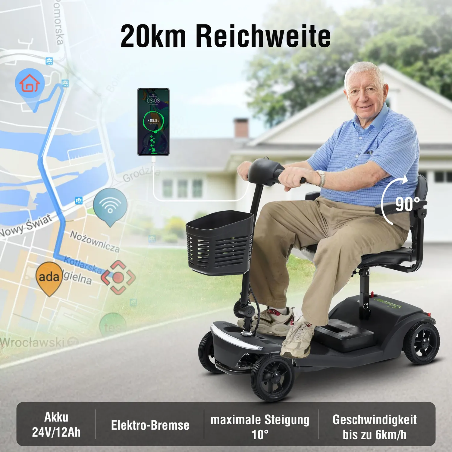 SachsenRad BestAGE Royal Seniorenmobil neu faltbar 136 kg