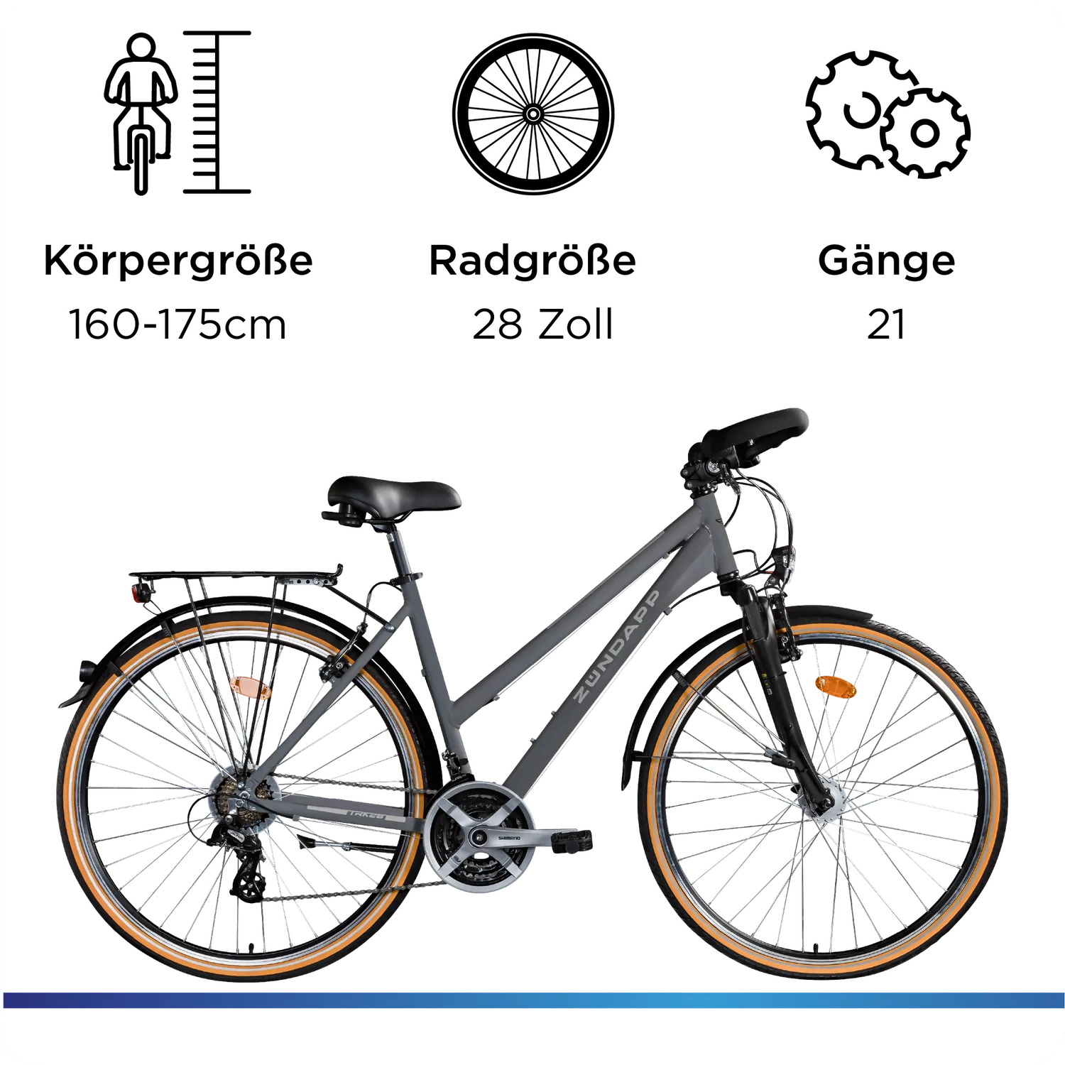 Zündapp T700 Trekkingrad 28 Zoll 21-Gang 55 cm