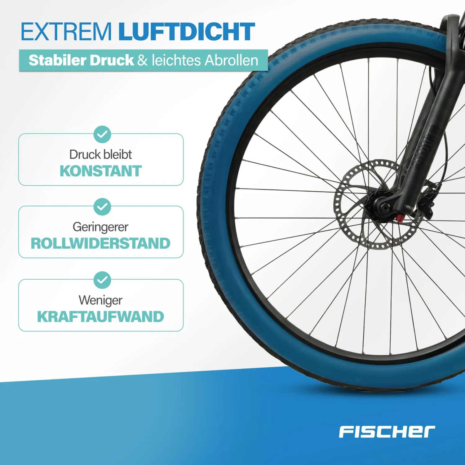 fischer TPU Fahrradschlauch MTB 27,5 Zoll 2.10-2.60 SV