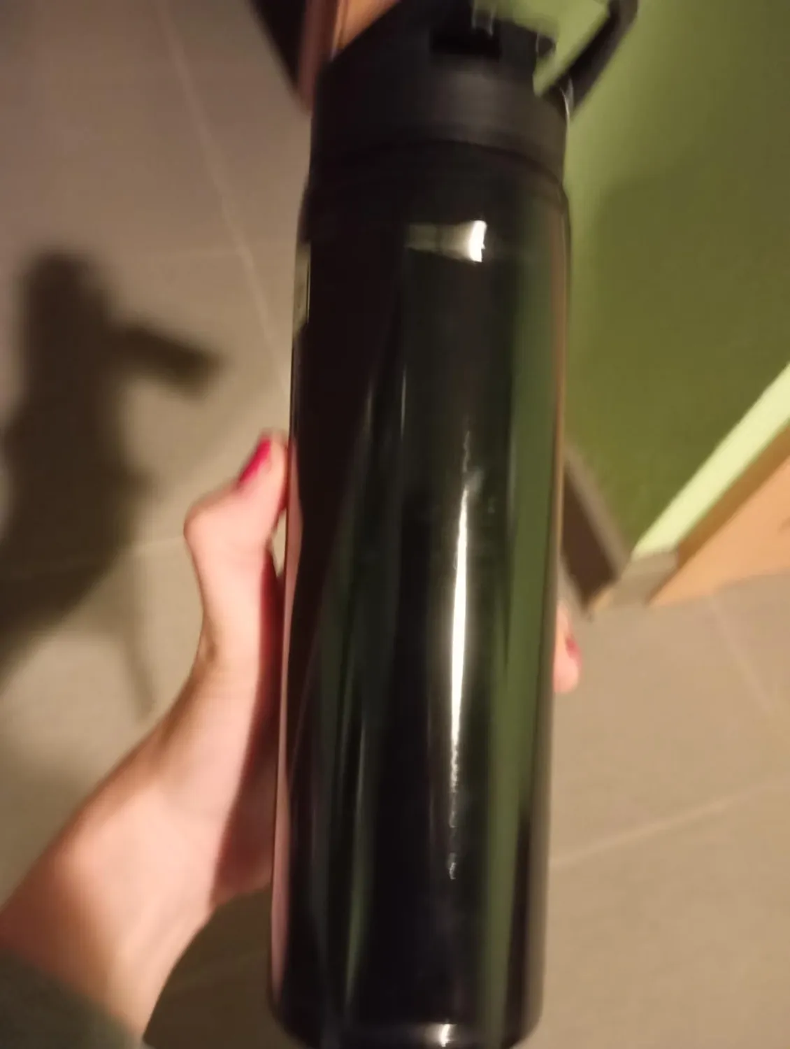 Fischer Trinkflasche Edelstahl 750 ml schwarz große Öffnung