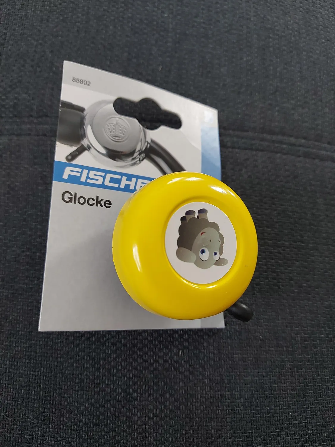 Fischer Fahrradglocke Kinder Motiv blau 80 mm