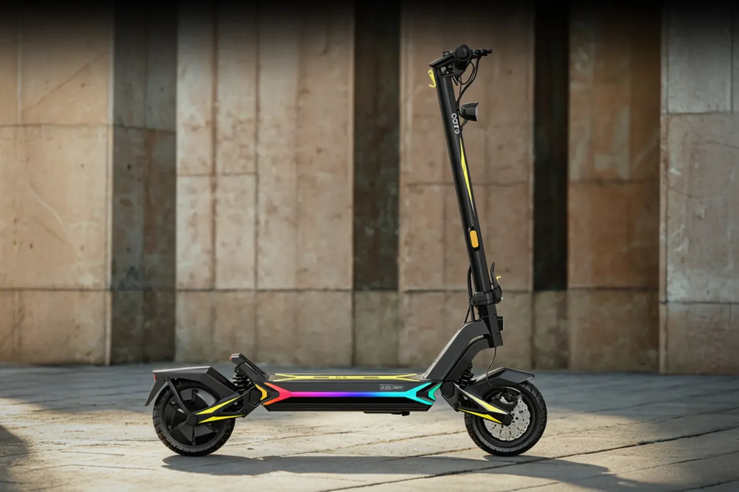 OOTD SR1 E-Scooter Schwarz-Gelb Elektro