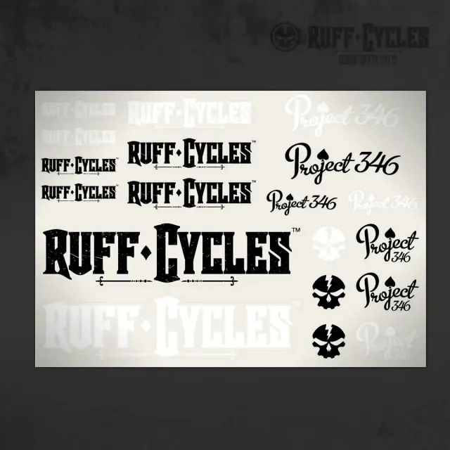 Ruff Cycles P346 Aufkleber-Set A4 transparent