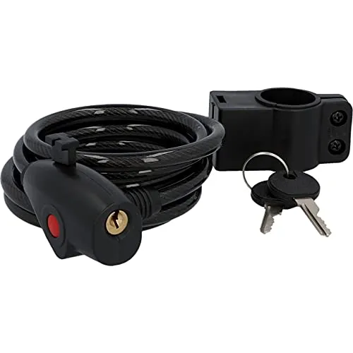 FISCHER Spiralschloss 180 cm 8 mm schwarz Halter