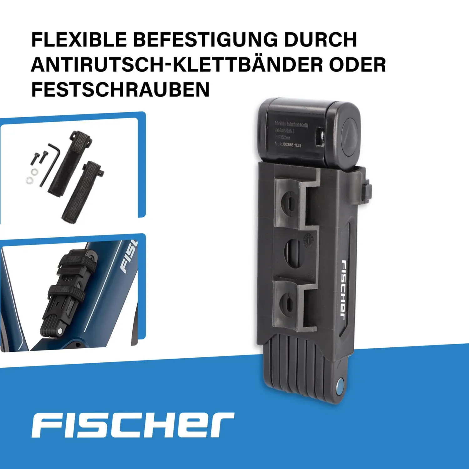 Fischer Protec FK110 Faltschloss 110 cm mit Halterung