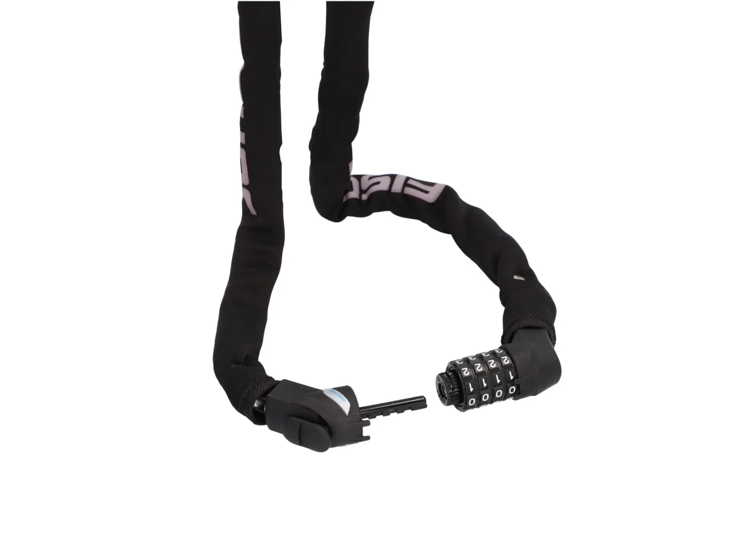 fischer Kettenschloss Zahlenschloss 130 cm schwarz
