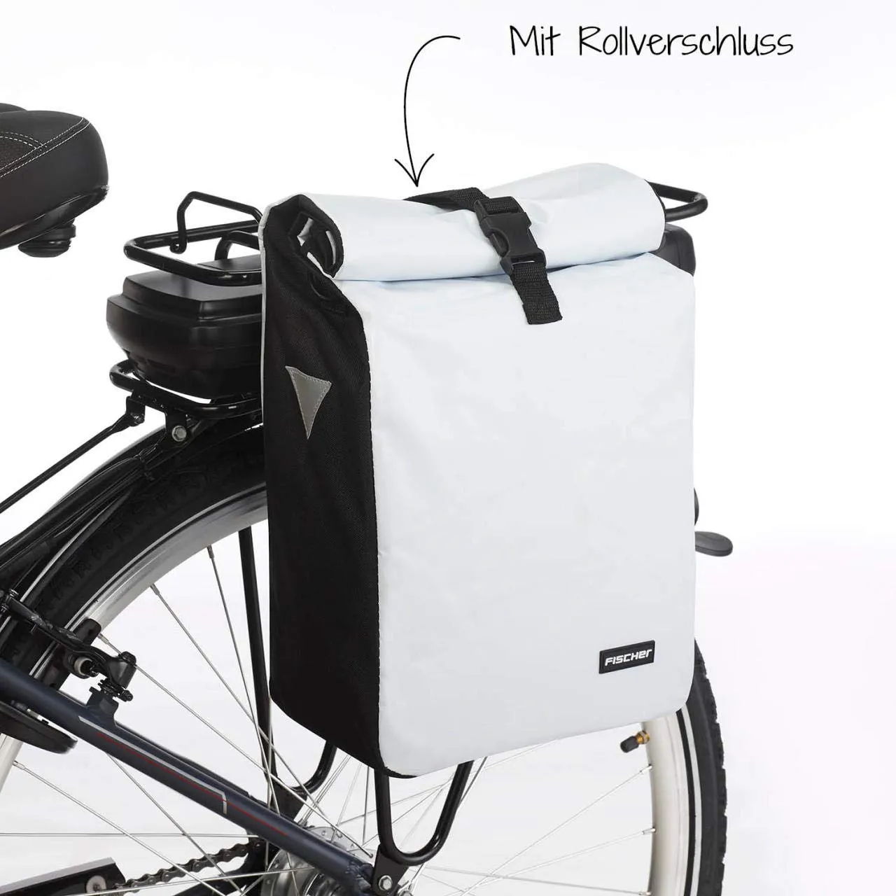 Fischer Gepäckträgertasche wasserdicht 18 Liter weiß