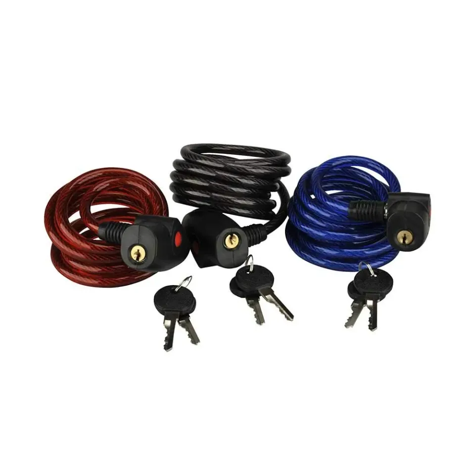 Fischer Family Spiralschloss 3er-Set 180 cm farbig sortiert