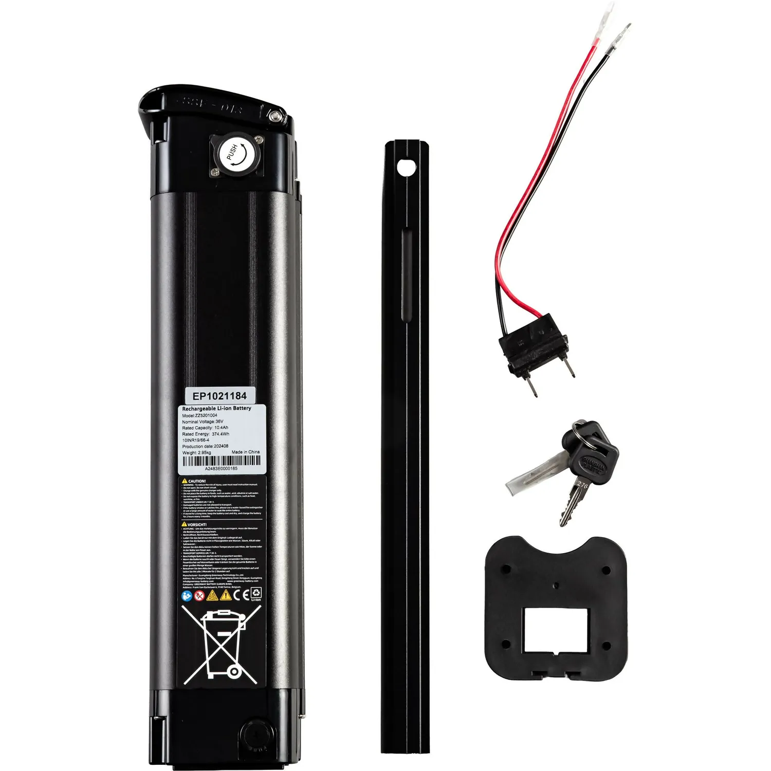Zündapp Green 2.7 3.7 Z510 Z517 Rahmenakku 36V 10,8Ah Panasonic