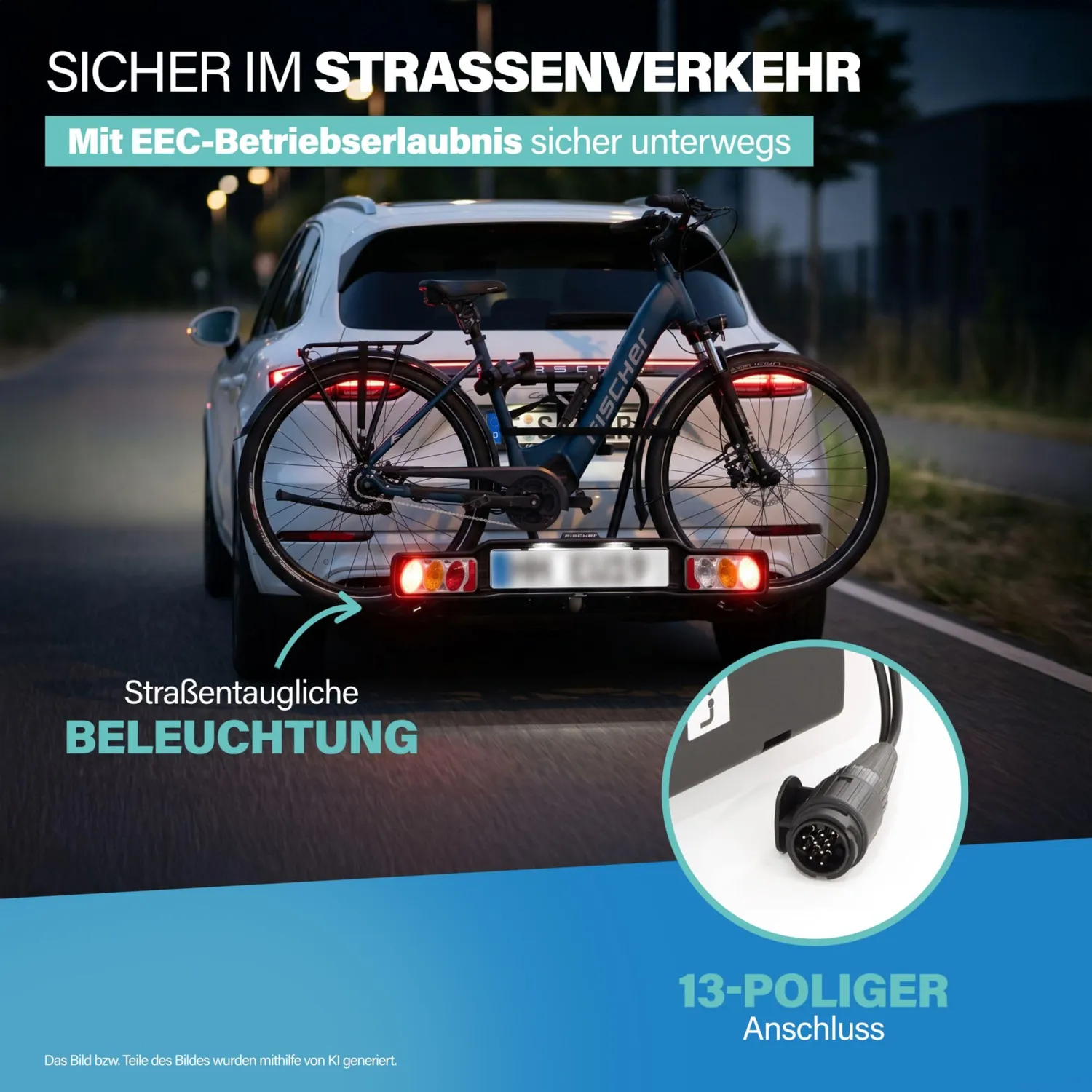 Fischer SmartLine Black Fahrradträger AHK 2 Räder 50 kg