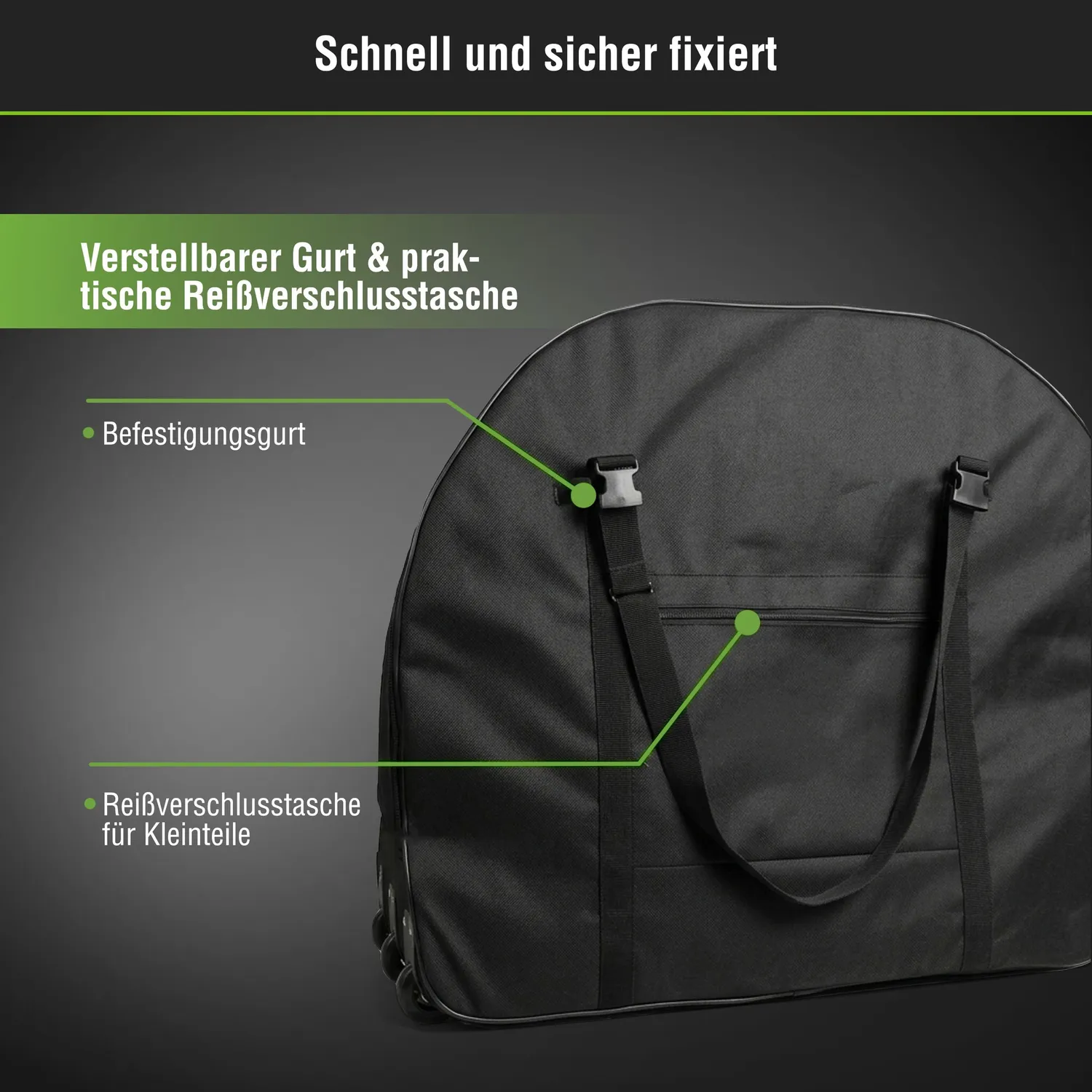 SachsenRad Premium F2 F3 F11 F12 Faltrad-Transporttasche neu 3-Rollen