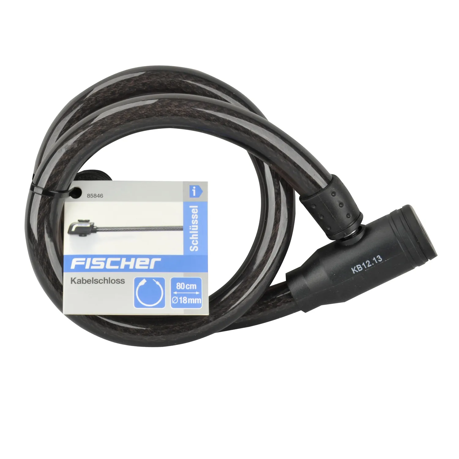 Fischer 85848 Seilschloss schwarz 180 cm Basisschutz
