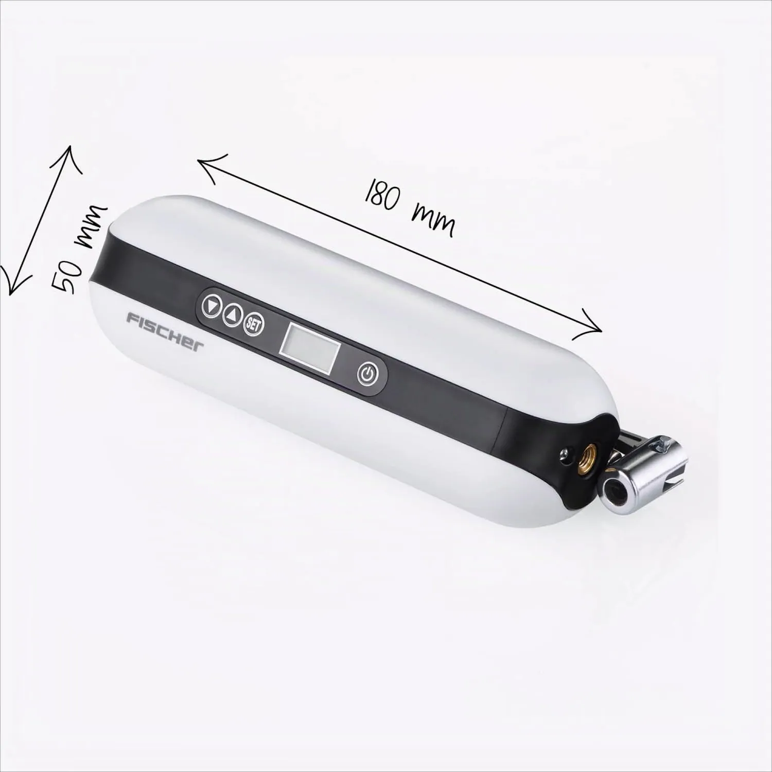 Fischer Akku-Kompressor Luftpumpe 3 Bar Powerbank Display