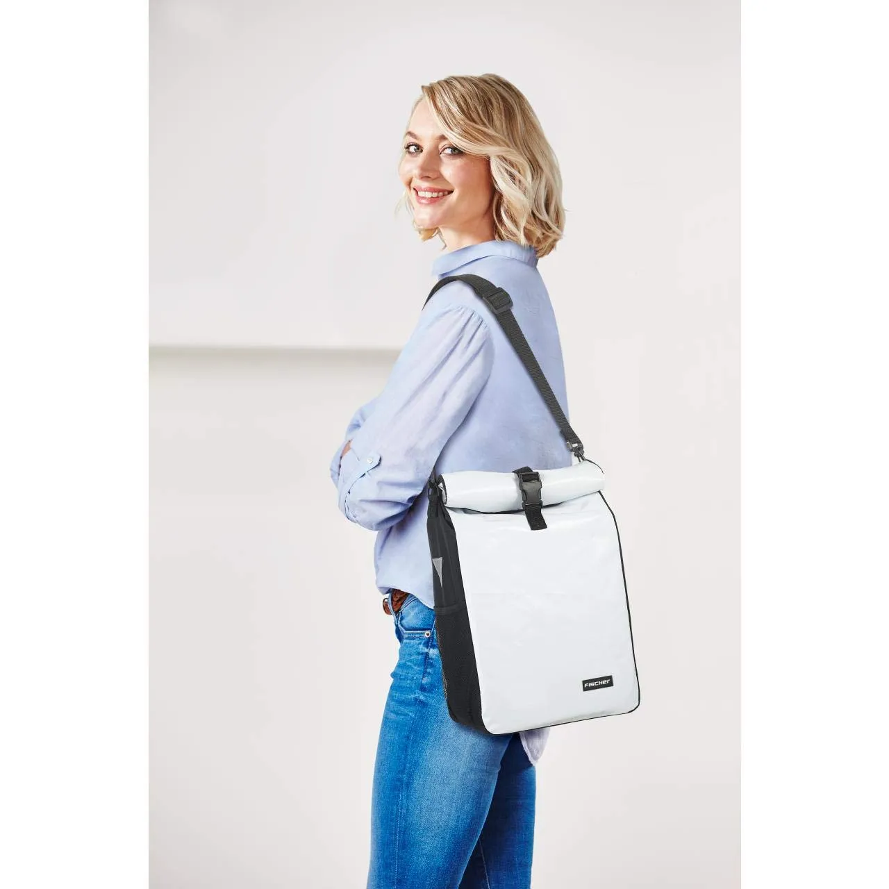 Fischer Gepäckträgertasche wasserdicht 18 Liter weiß