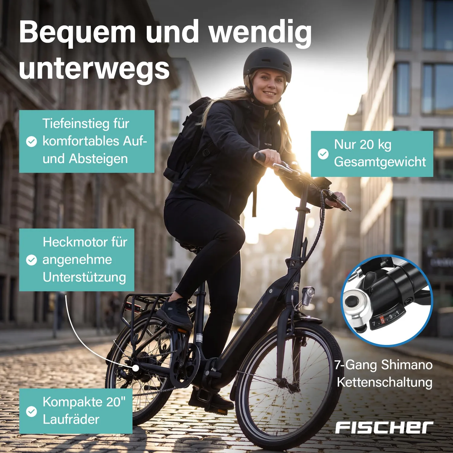 fischer Agilo 2.0 E-Bike Klapprad 20 Zoll 25 Nm schwarz