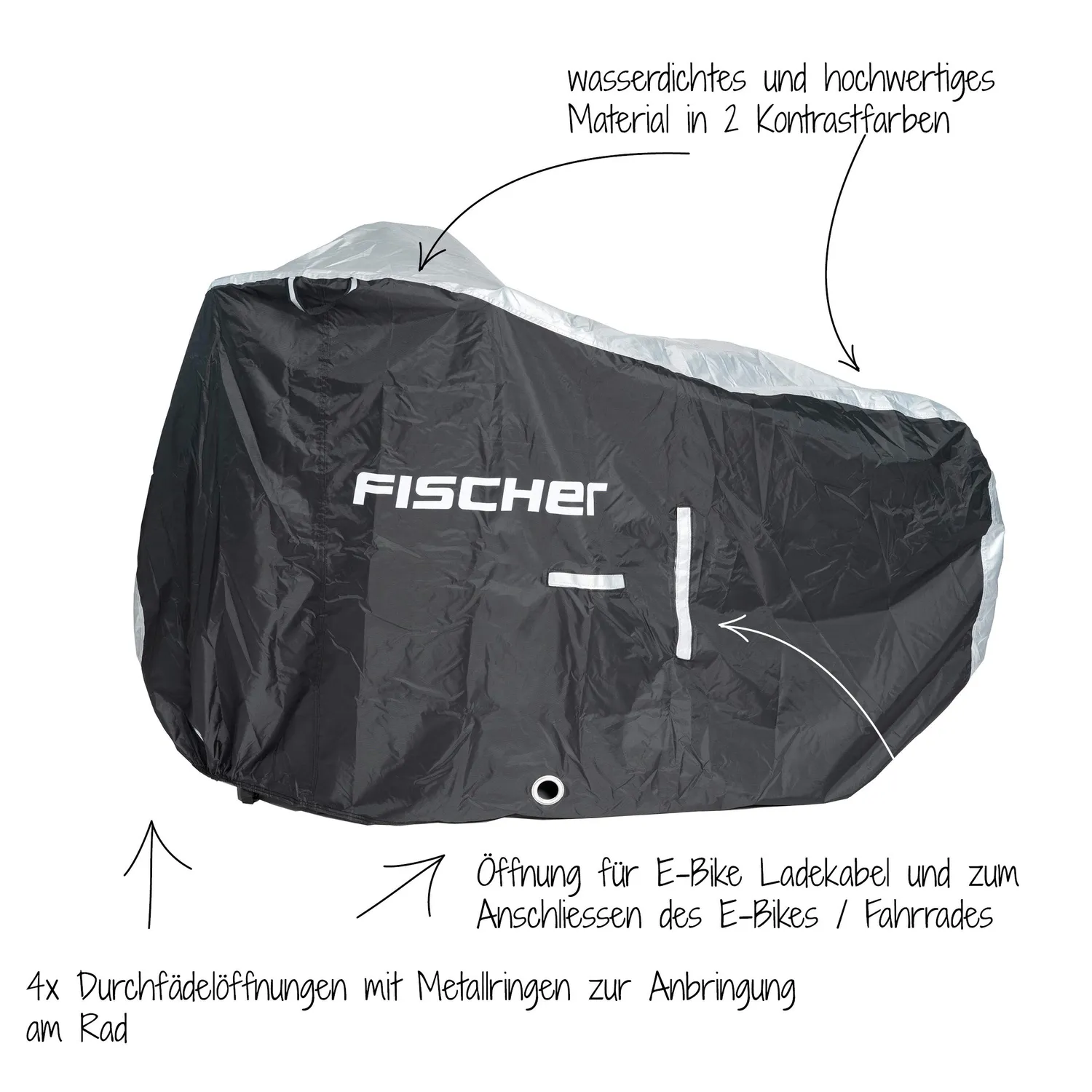 Fischer Garage Premium E-Bike Abdeckung 200x110cm wasserdicht