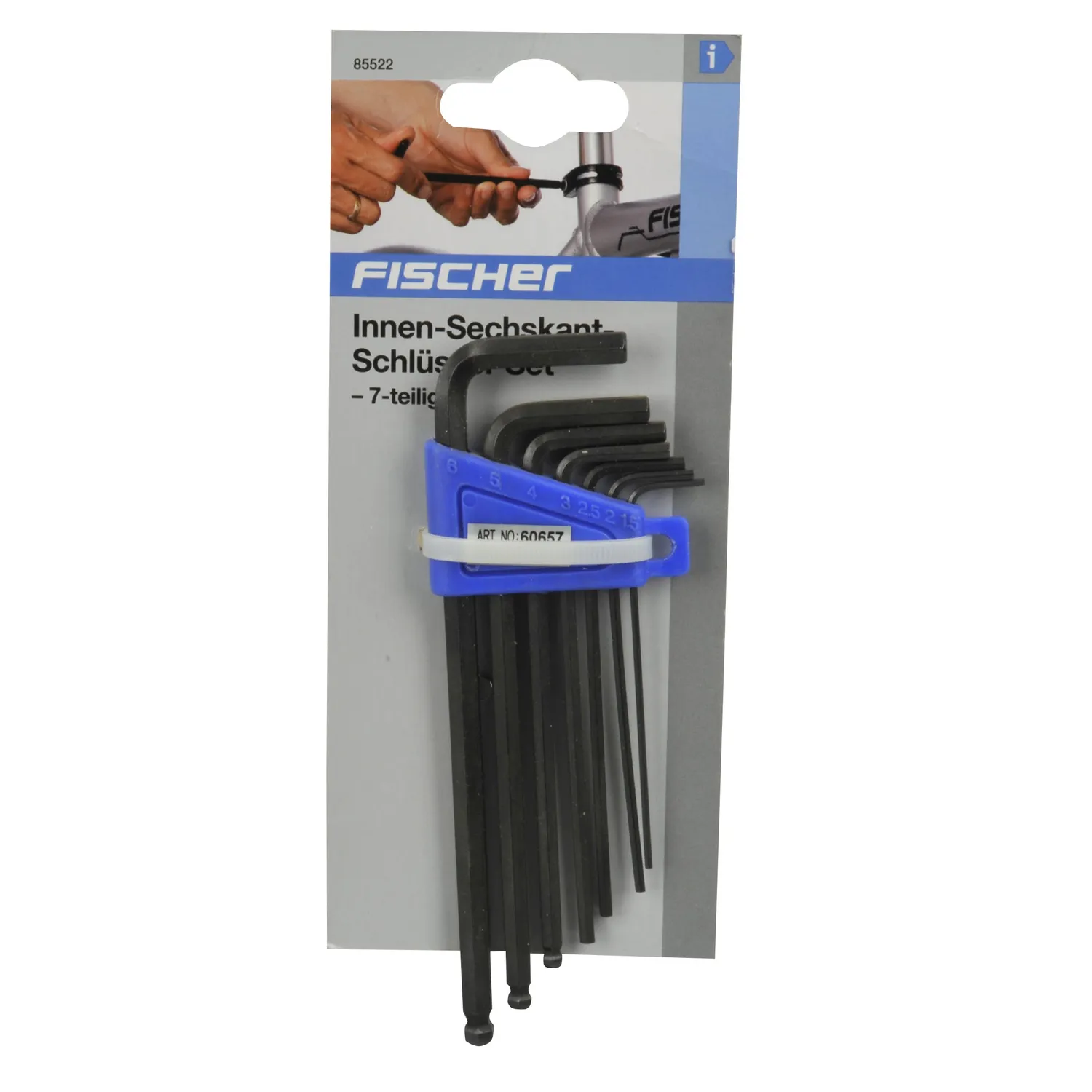 Fischer 85522 Innensechskantschlüssel-Set 7-teilig
