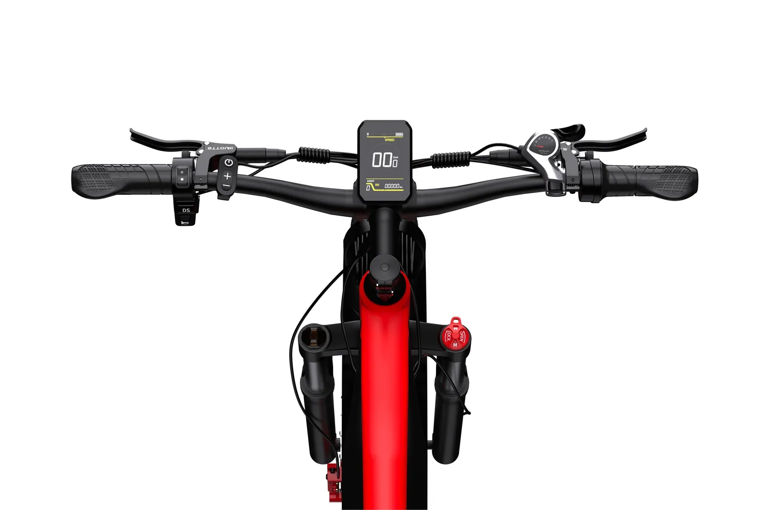DUOTTS F26 E-Bike Fatbike Schwarz-Rot große Reichweite