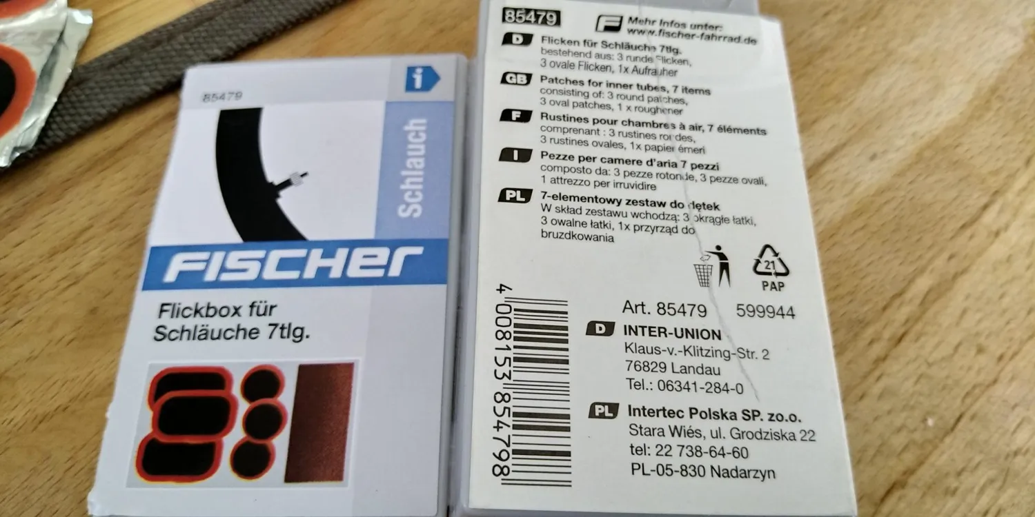 fischer Flickzeug Flickset 7-teilig Box Reifen