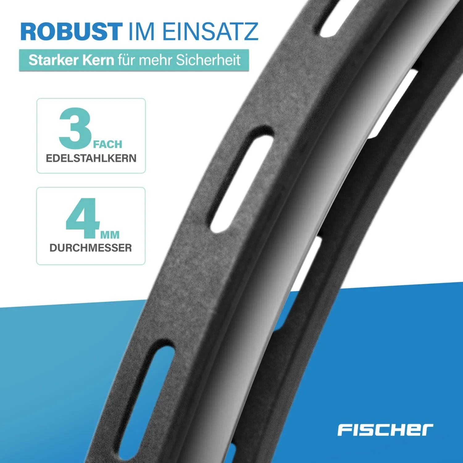 Fischer Zahlenschloss 53 cm schwarz 1000 Kombinationen