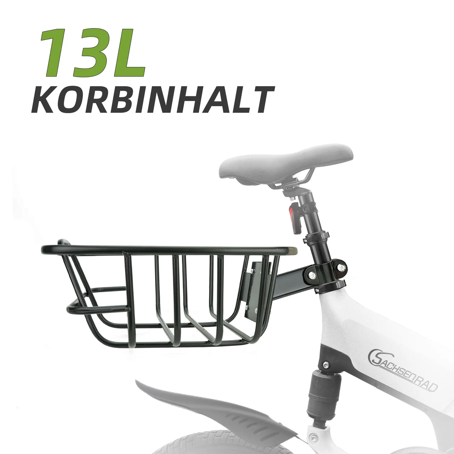 SachsenRad F Pro Fahrradkorb 13 Liter für F11 F12 25 kg