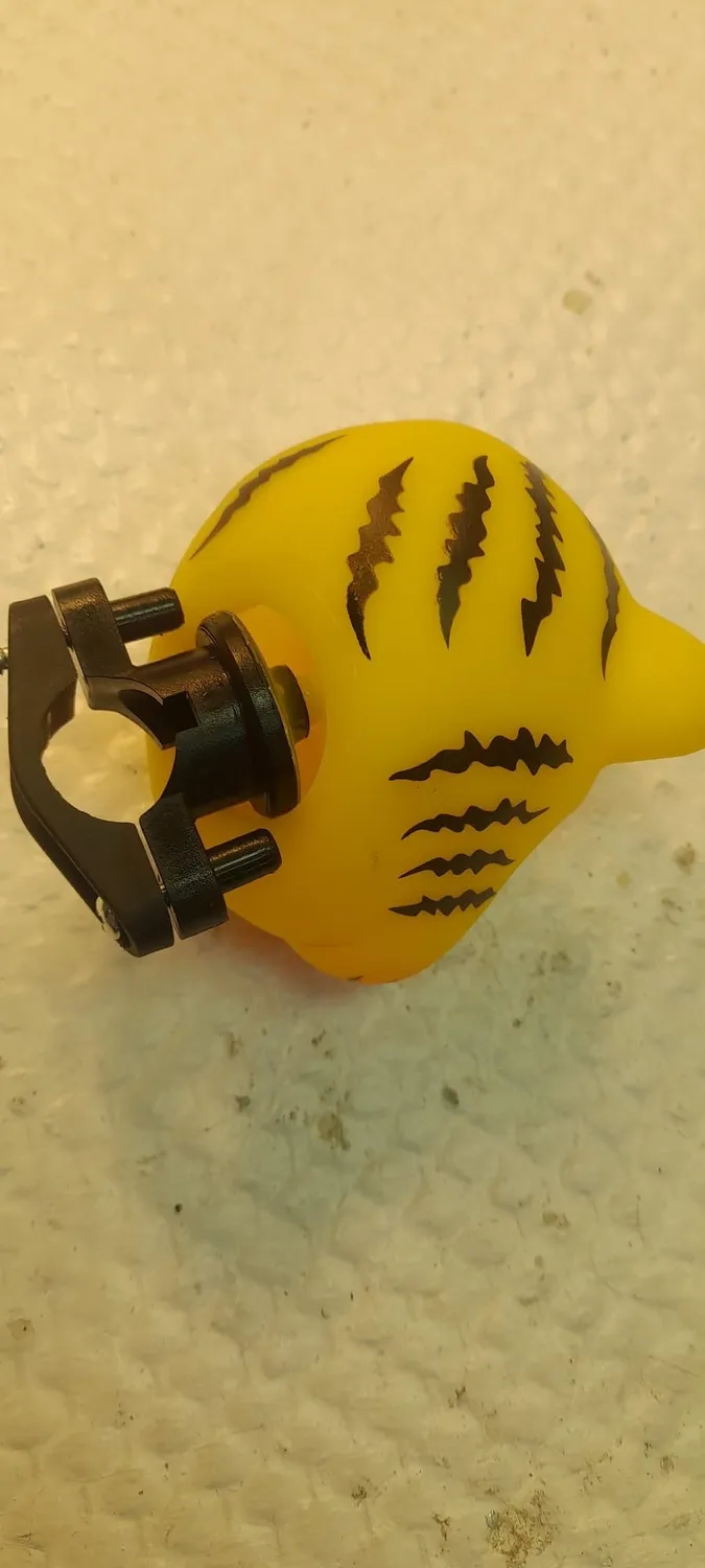 Fischer Tiger Ballhupe Fahrradglocke gelb Kunststoff