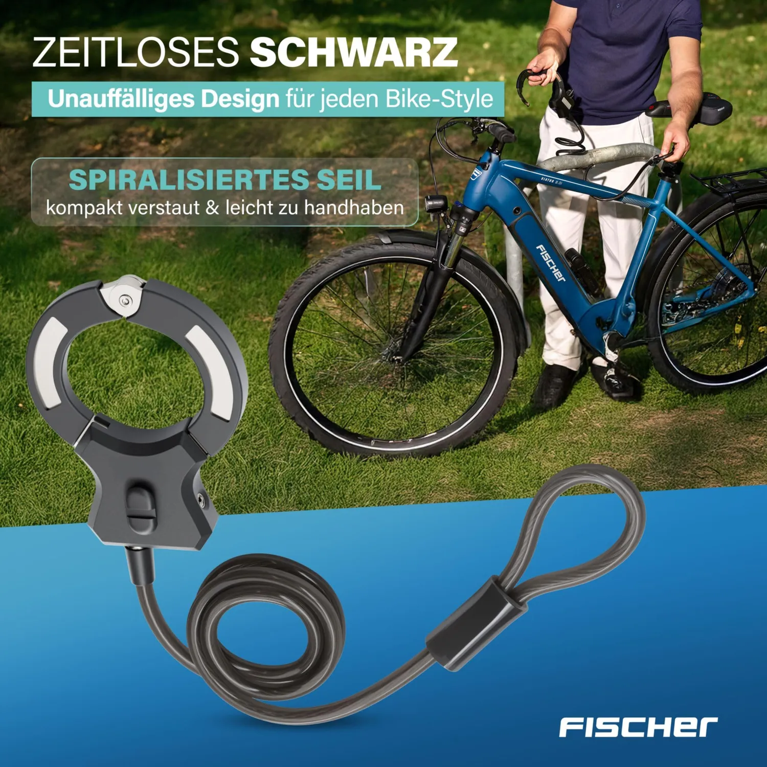 Fischer Handschellenschloss 120 cm Schloss 10 mm Stufe 4