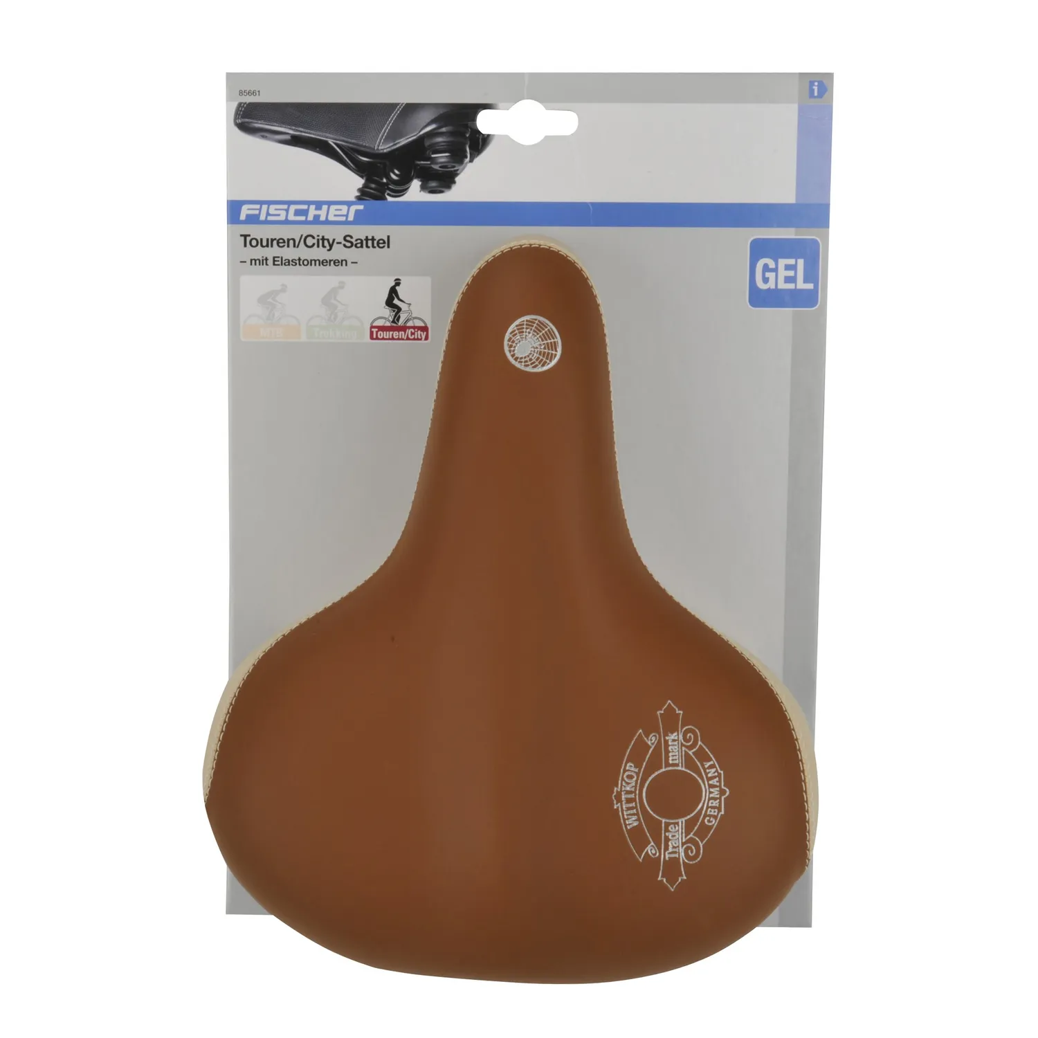 Fischer Tourensattel Cappuccino Gel Elastomer braun