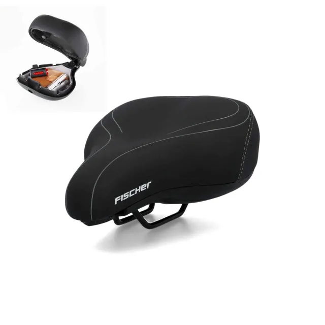 Fischer Sattel Touren mit Staufach schwarz One Size