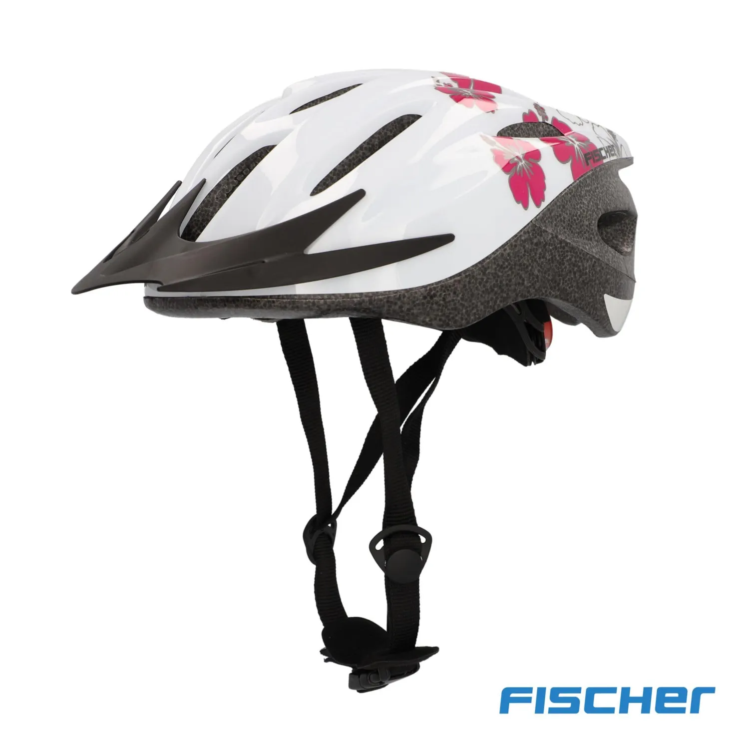 fischer Hawaii Fahrradhelm Weiß Rosa S/M mit Licht