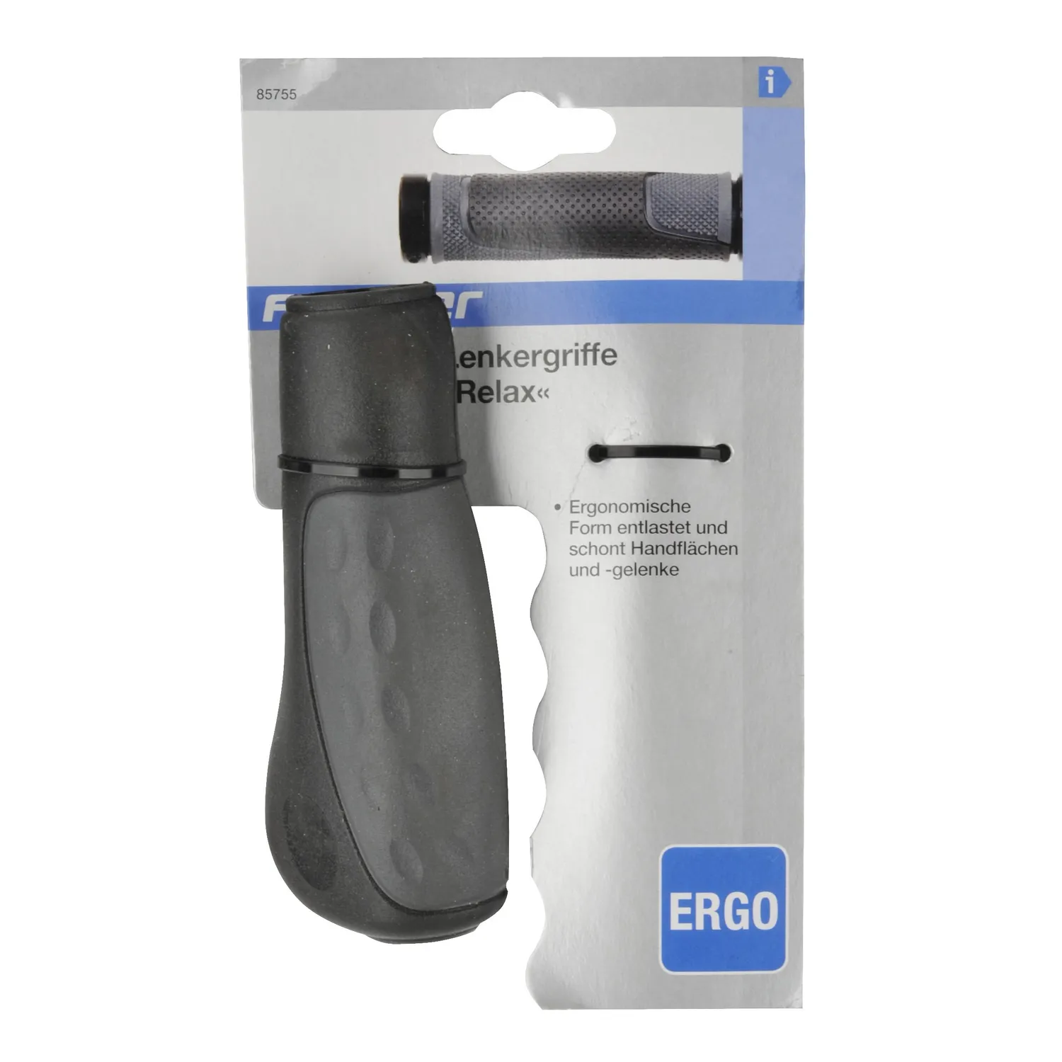 Fischer Relax Fahrradlenkergriffe Schwarz 85755 Paar