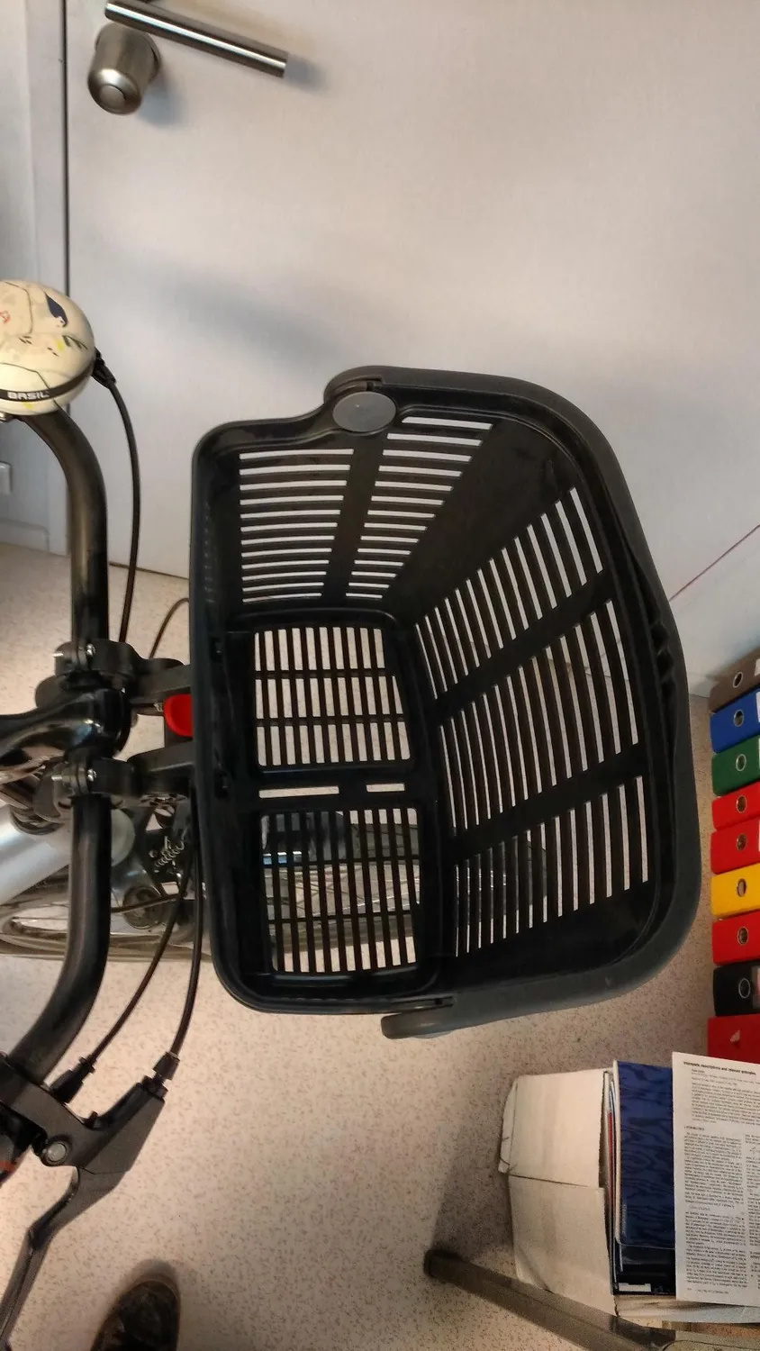 Fischer Fahrradkorb vorne schwarz Einkauf
