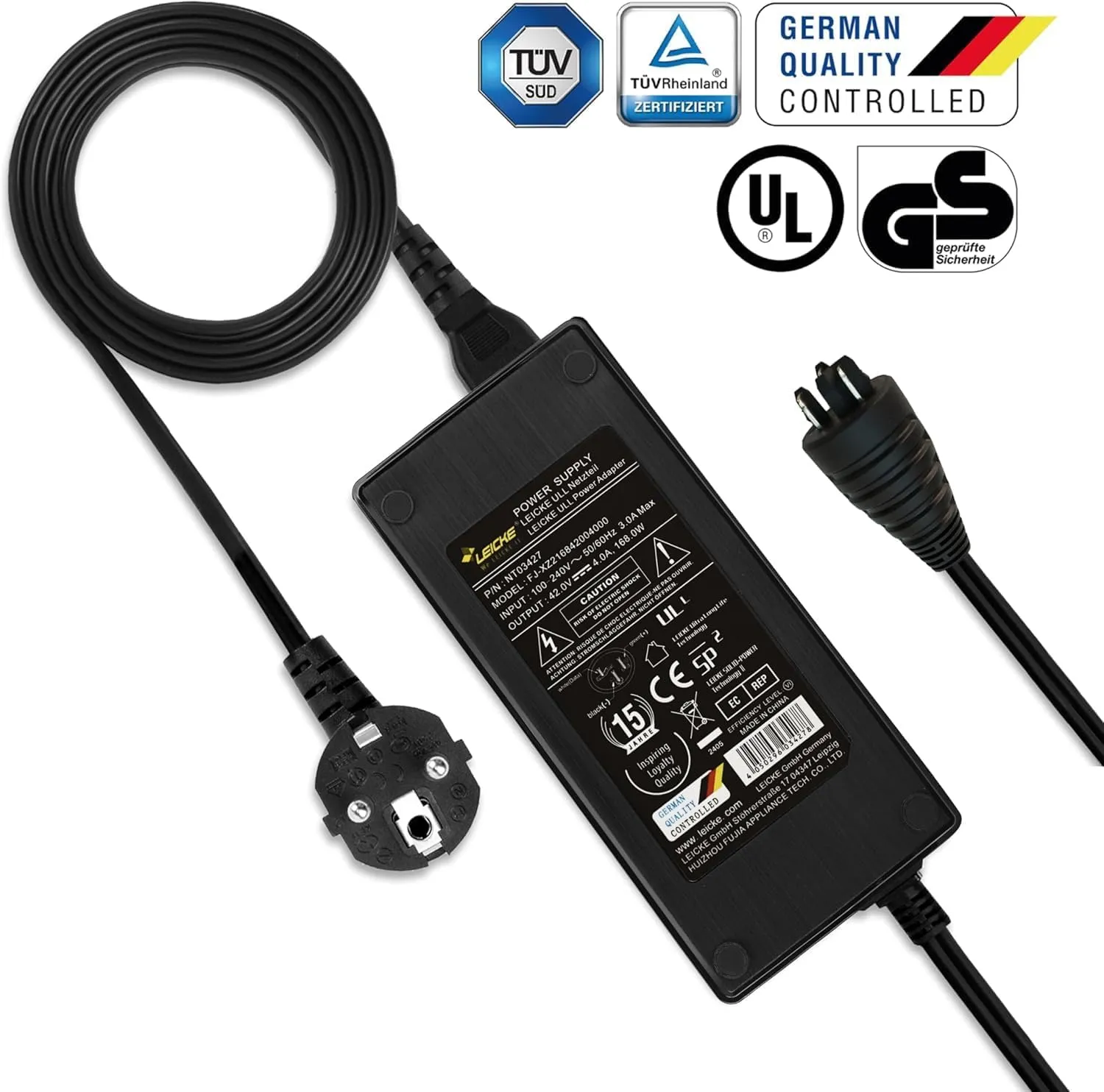 LEICKE Eco Bosch 36V Ladegerät 2A für E-Bike leise