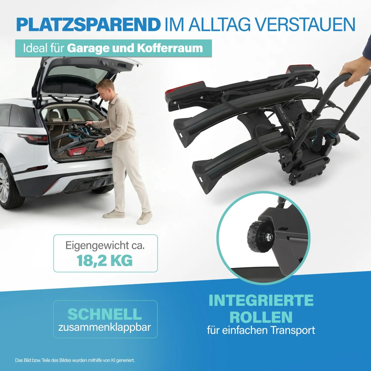 fischer RoadLine Black Kupplungsträger 2 E-Bikes 60 kg
