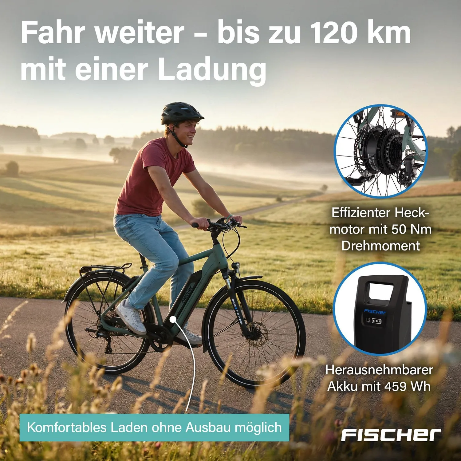 Fischer Viator 2.1 Active E-Bike 50 cm 459 Wh 50 Nm