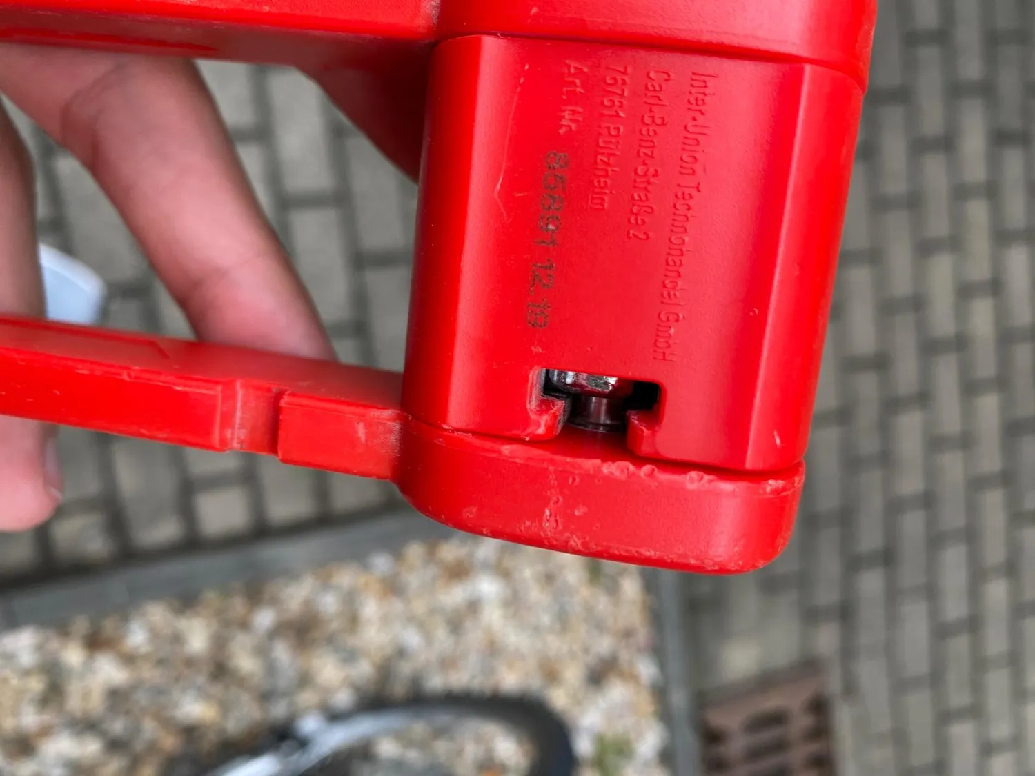 Fischer Faltschloss 85 cm mit Halterung Fahrradschloss
