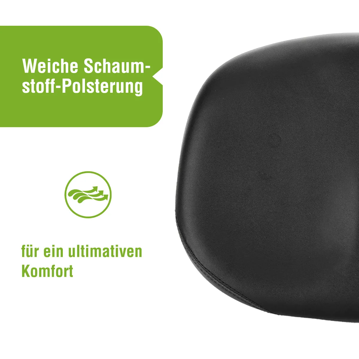 SachsenRad Noseless Fahrradsattel Memory-Foam breit